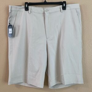 Greg Norman New Size 40 Clubhouse Performance Short Sandstone‎ Khaki 10 Inseam